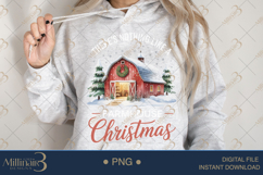 There’s Nothing Like A Farmhouse Christmas PNG | Rustic Red Product Image 3
