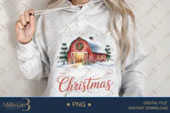 There’s Nothing Like A Farmhouse Christmas PNG | Rustic Red Product Image 3