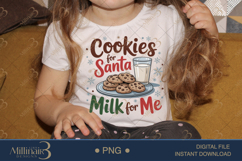 Cookies for Santa Milk for Me PNG | Cute Christmas Cookie Product Image 3