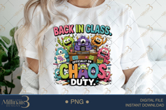 Back in Class Back on Chaos Duty PNG, Funny Teacher Back to Product Image 3