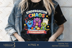 Kindergarten Chaos Coordinator PNG, Cute Monster Teacher Des Product Image 3