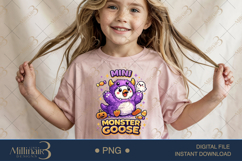 Mini Monster Goose PNG, Cute Halloween Goose PNG, Purple Mon Product Image 3