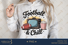 Football and Chill PNG | Game Night Digital Clipart | Game Product Image 3