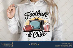 Football and Chill PNG | Game Night Digital Clipart | Game Product Image 3