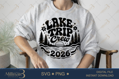 Lake Trip Crew 2026 SVG PNG, Matching Vacation Group Shirt D Product Image 3