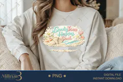Sandy Toes Happy Soul PNG, Crochet Beach Sublimation Design, Product Image 3