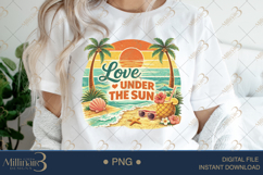 Love Under The Sun PNG Tropical Beach Love Quote Design | Su Product Image 3