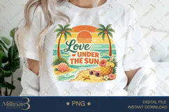 Love Under The Sun PNG Tropical Beach Love Quote Design | Su Product Image 3