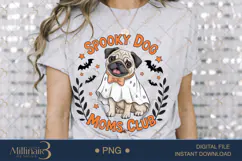 Spooky Dog Moms Club PNG |Ghost Dog, Pumpkin Pu Product Image 3
