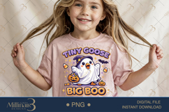 Tiny Goose Big Boo PNG, Cute Halloween Goose PNG, Ghost Goos Product Image 3
