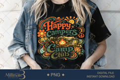 Happy Campers Club PNG, Retro Camping Sublimation Design, Ca Product Image 3