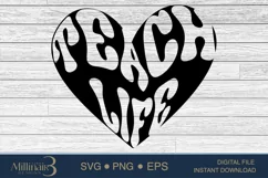 Teacher Life Heart SVG PNG Sublimation|Teacher Appreciati Product Image 3