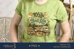 RV Life Is the Best Life PNG, Retro Camping Sublimation Desi Product Image 3