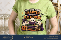 Bookworms Love Halloween PNG, Cute Ghost Reading Design Product Image 3