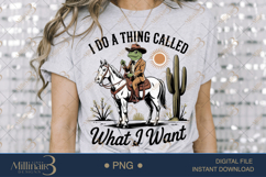 I Do A Thing Called What I Want PNG Cowboy Frog on Horse Cli Product Image 3