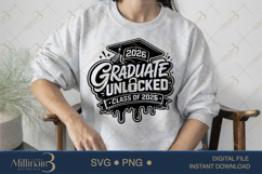 Mom Level Graduate Unlocked 2026 SVG PNG, Gamer Mom Graduati Product Image 3