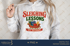 Sleighing Lessons All December PNG, Funny Teacher Christmas Product Image 3