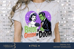 Bride of Fright Groom of Doom PNG | Halloween Wedding Graphi Product Image 3