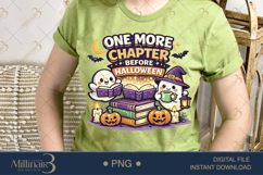 One More Chapter Before Halloween PNG, Cute Ghost Reader Product Image 3