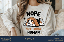Nope Not Today Human PNG | Lazy Beagle Dog Clipart Product Image 3