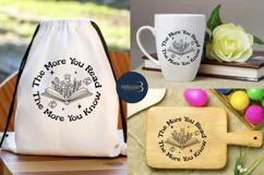 The More You Read The More You KnowPNG Sublimation|Book Love Product Image 3