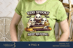 Stay Spooky Keep Reading PNG, Cute Halloween Ghost Reader De Product Image 3