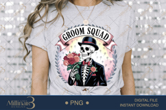 Groom Squad Skeleton Halloween PNG| Halloween Couple Png Product Image 3