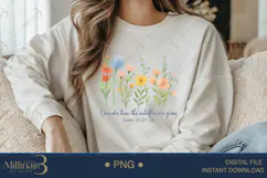 Consider How the Wildflowers Grow PNG |Christian Floral PNG Product Image 3