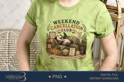 Weekend Cancellation Club PNG, Funny Possum Homebody Sublima Product Image 3