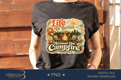 Life Is Better Around the Campfire PNG, Retro Camping Sublim Product Image 3