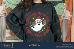 Getting Into The Christmas Spirit PNG | Cute Ghost Holiday C Product Image 3