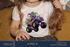 Mardi Gras Monster Truck PNG, Carnival Truck Shirt Design Product Image 3