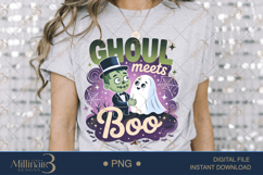 Ghoul Meets Boo PNG Halloween Couple Png, Spooky Couple Png Product Image 3