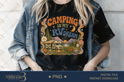 Camping Is My Therapy PNG, Retro RV Camping Sublimation Desi Product Image 3