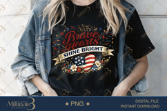 Brave Hearts Shine Bright PNG, Inspirational Quote PNG, Kids Product Image 3