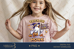 Trick or Honk PNG, Cute Halloween Goose PNG, Ghost Goose Dig Product Image 3