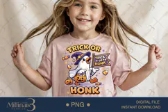 Trick or Honk PNG, Cute Halloween Goose PNG, Ghost Goose Dig Product Image 3