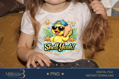 hell Yeah PNG Funny Beach Quote Design, Cute Duck Summer Shi Product Image 3