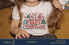 My First Christmas PNG | Funny Baby Holiday Design with Emoj Product Image 3