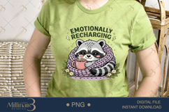 Emotionally Recharging Raccoon PNG, Cozy Introvert Raccoon S Product Image 3