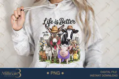 Life Is Better On The Farm PNG | Rustic Country Clipart Product Image 3
