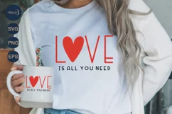 Love is All You Need Svg |Heart Valentine's Day Cut File Product Image 3