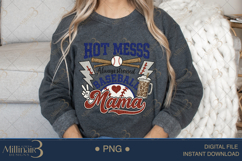 Hot Mess Baseball Mama PNG | Coquette Bow Sports Png Product Image 4