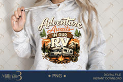 Adventure Awaits in Our RV PNG, Camping Sublimation Design, Product Image 4