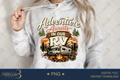 Adventure Awaits in Our RV PNG, Camping Sublimation Design, Product Image 4