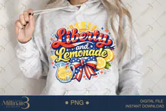 Liberty and Lemonade PNG, Patriotic Summer Sublimation Desig Product Image 4