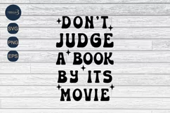 Don’t Judge A Book By Its MoviePNG Sublimation|Book Lover Product Image 4