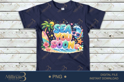 Sea You Soon PNG Summer Beach Design, Tropical Shirt Graphic Product Image 4