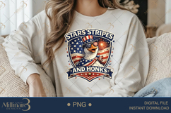 Stars Stripes and Honks PNG, Funny Patriotic Goose Sublimati Product Image 4