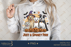 Just A Spooky Paw PNG |Ghost Dog, Pumpkin Pu Product Image 4